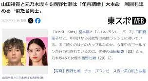 山田裕貴は2024年内にも西野七瀬と結婚発表と東スポでマンション写真報道?